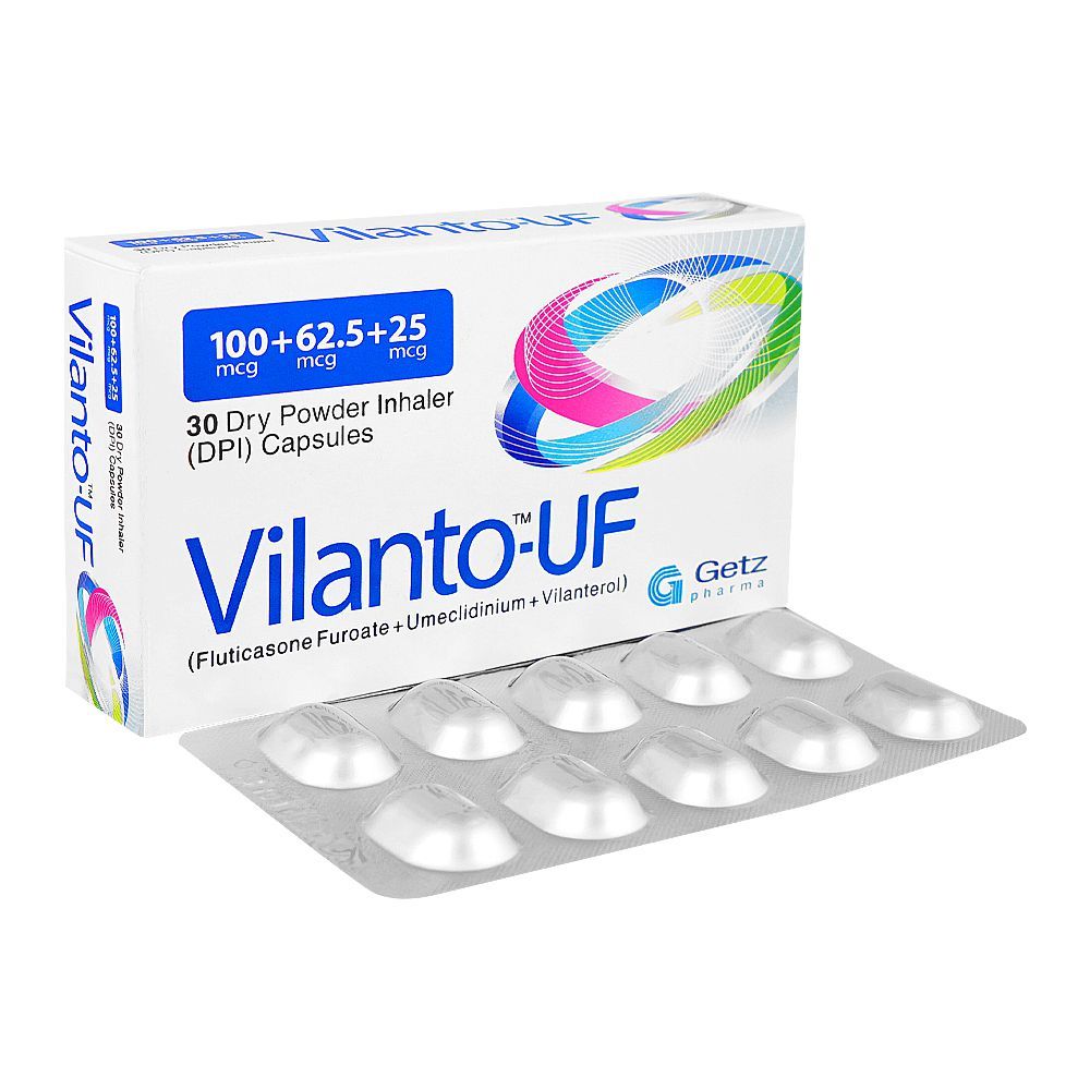 Vilanto-Uf Tablets 100+62.5+25Mcg (1 Box = 3 Strips) (1 Strip = 10 Tablets)