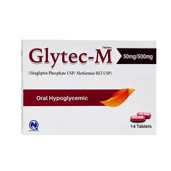 Glytec-M Tablets 50Mg/500Mg (1 Box = 2 Strips) (1 Strip = 7 Tablets)