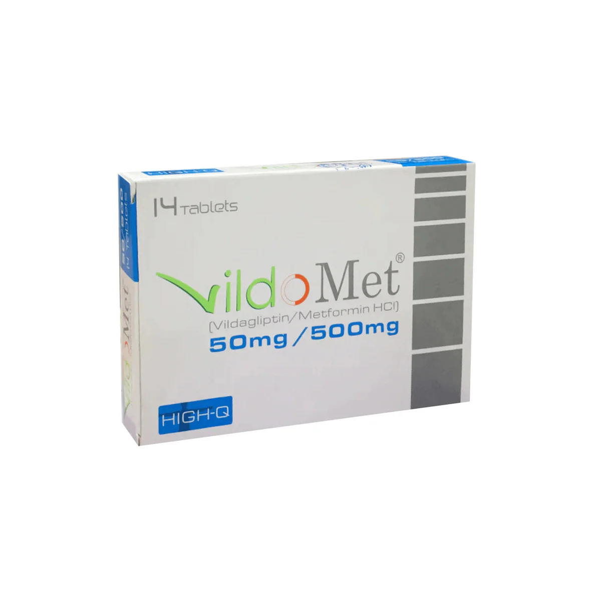 Vildomet Tablets 50Mg/500Mg (1 Box = 2 Strips) (1 Strip = 7 Tablets)
