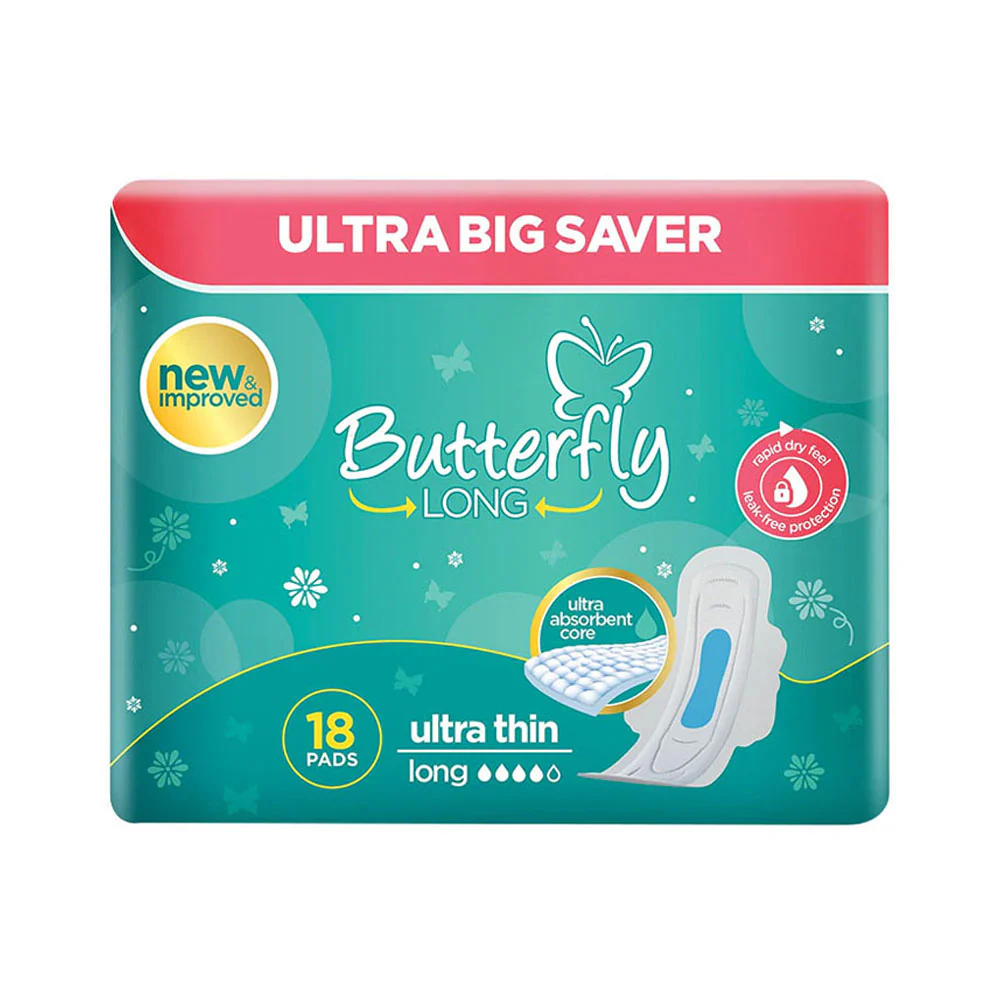 butterfly Maxi Thick Pad Long (18 Pieces / Pack)