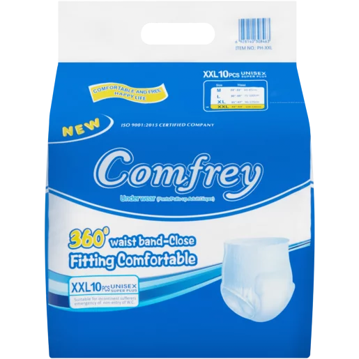 Comfrey pant (xx large) 10 adult diapers