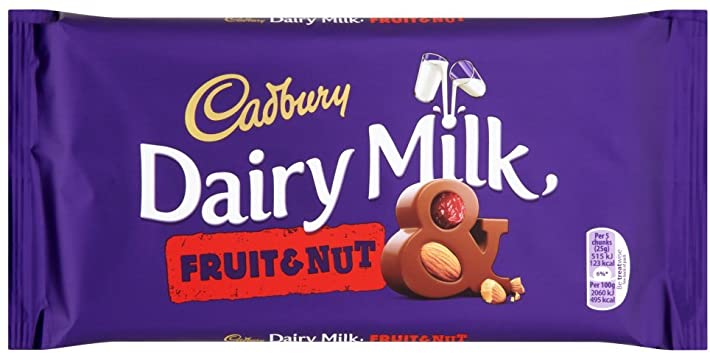 Dairy Milk Fruit And Nut (110g)