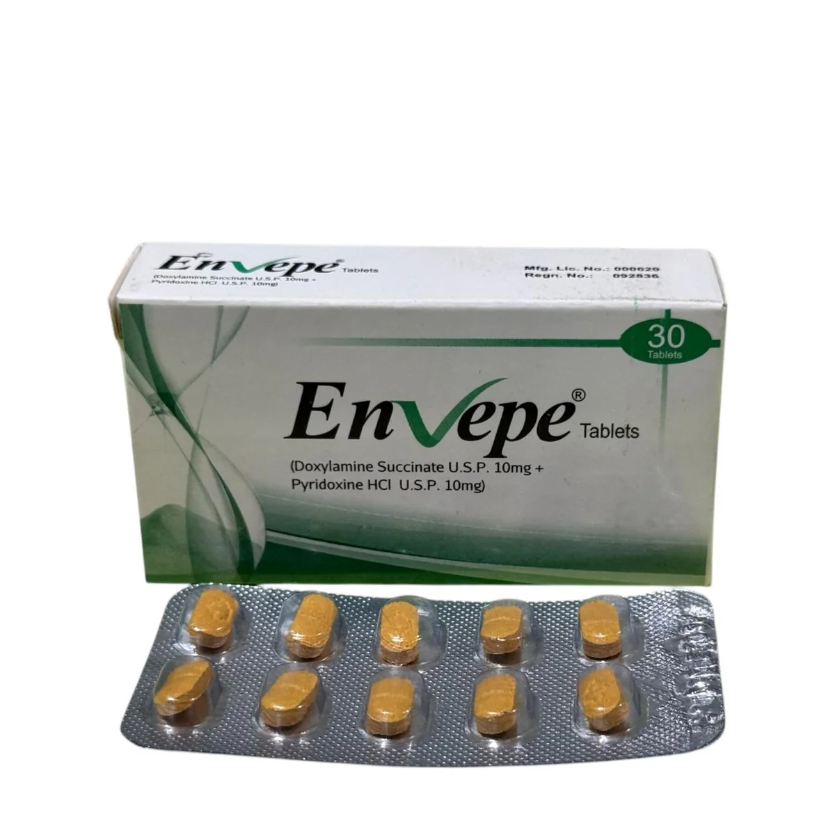 Envepe Tablets 10Mg/10Mg (1 Box = 3 Strips) (1 Strip = 10 Tablets)