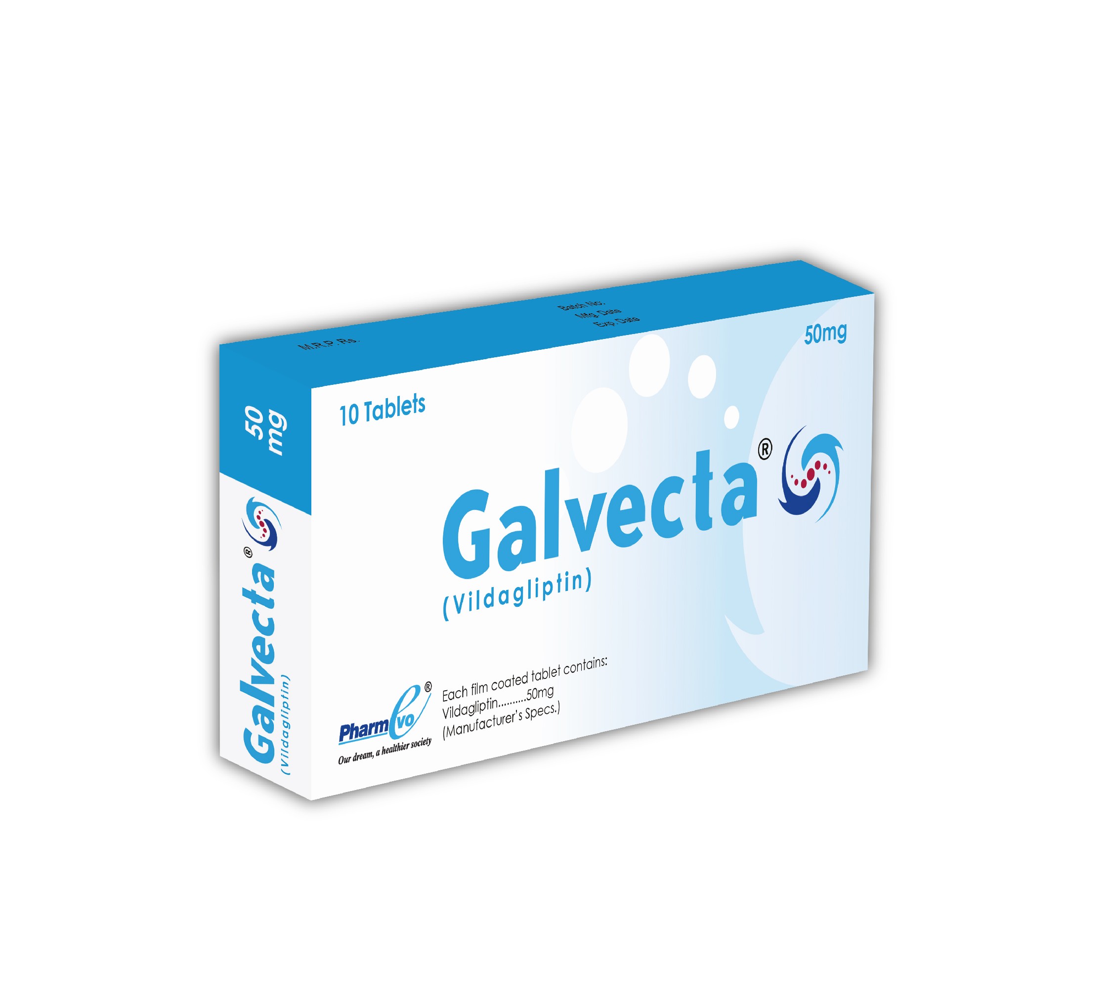 Galvecta Tablets 50Mg (1 Box = 1 Strip)(1 Strip = 10 Tablets)
