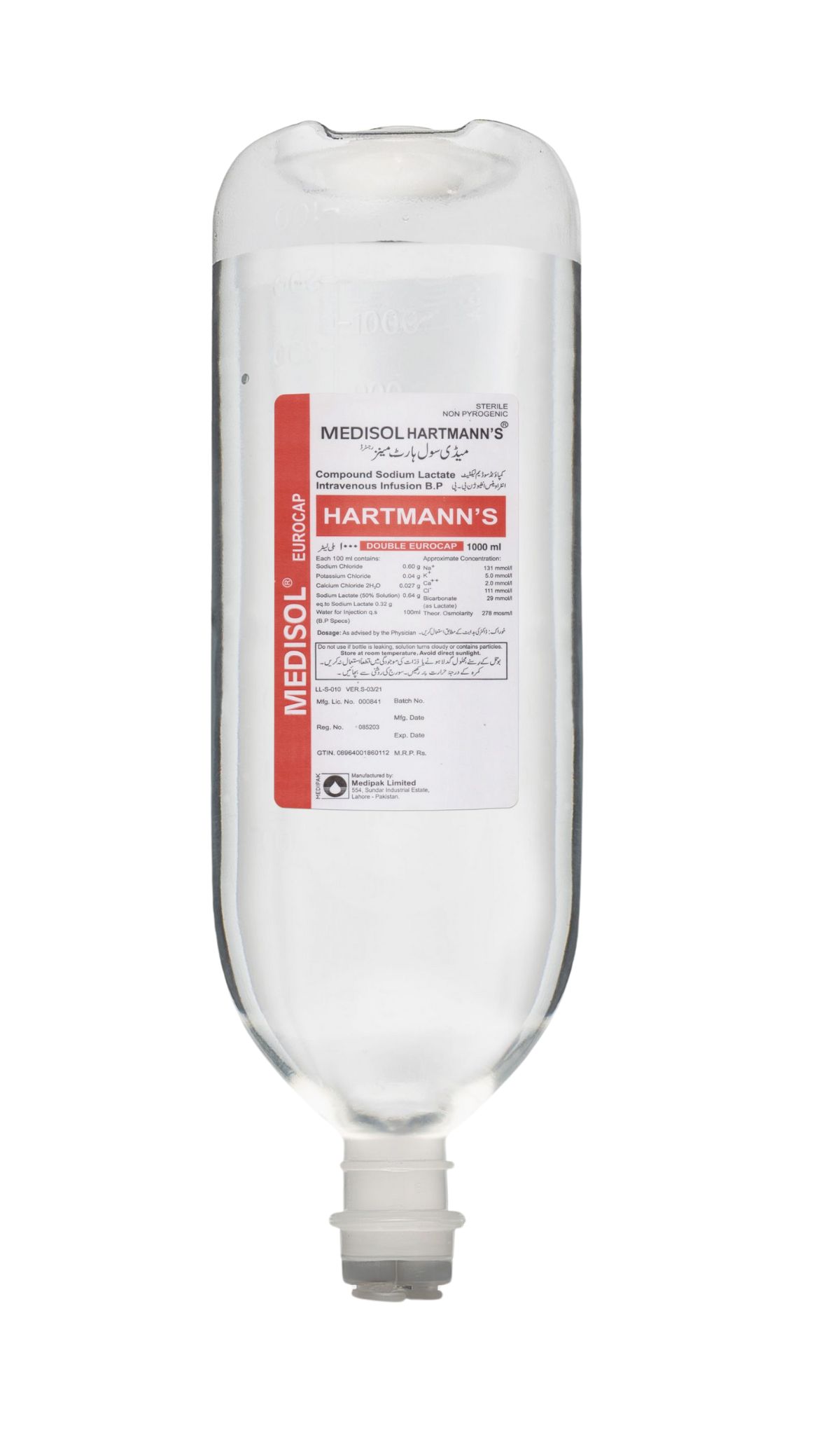 Medisol Ringer'S Lactate (1000ml)