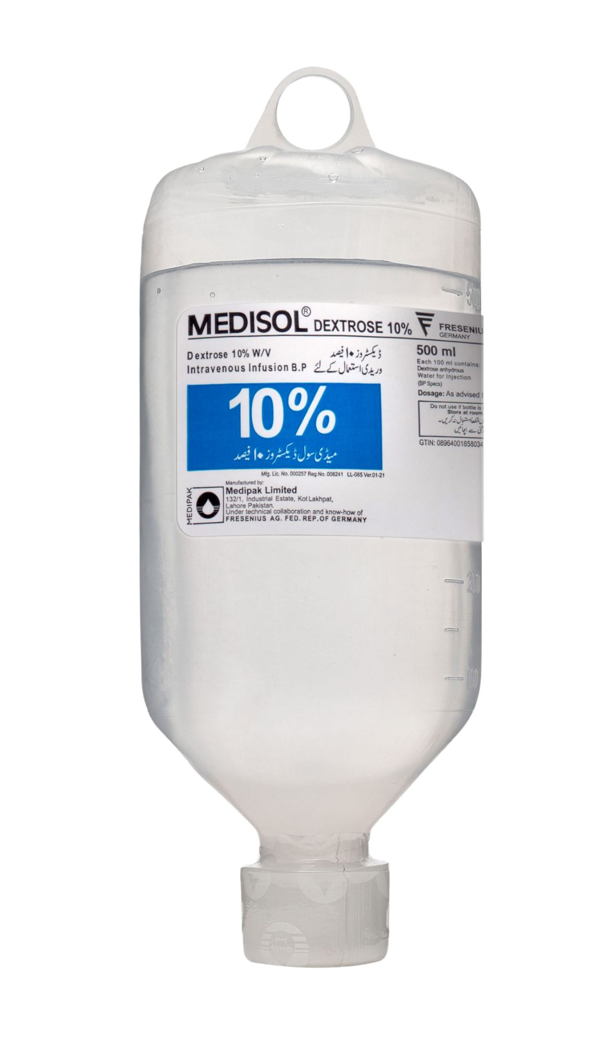 Medisol Dextrose In Water 10% (500ml)