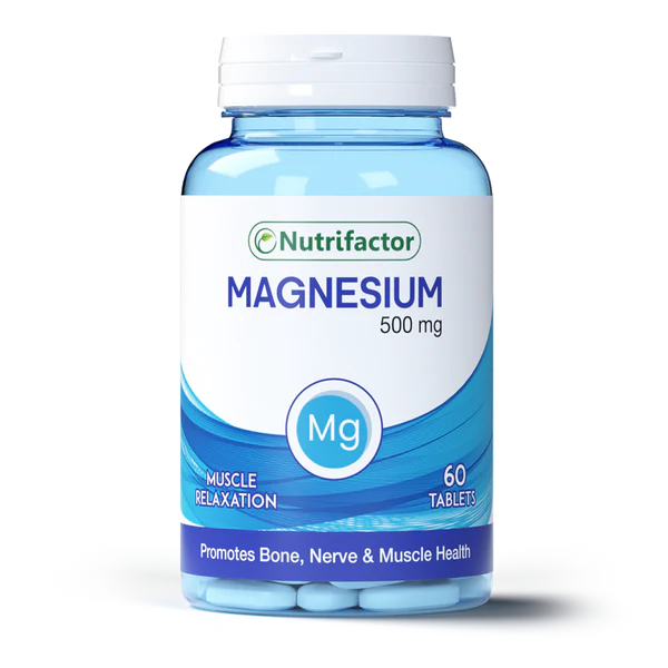 Nutrifactor Magnesium Tablets 500Mg (1 Bottle = 60 Tablets)