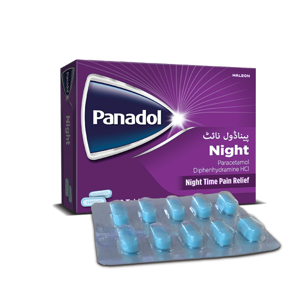 Panadol Night Tablets 500Mg+25Mg (1 Strip = 10 Tablets)