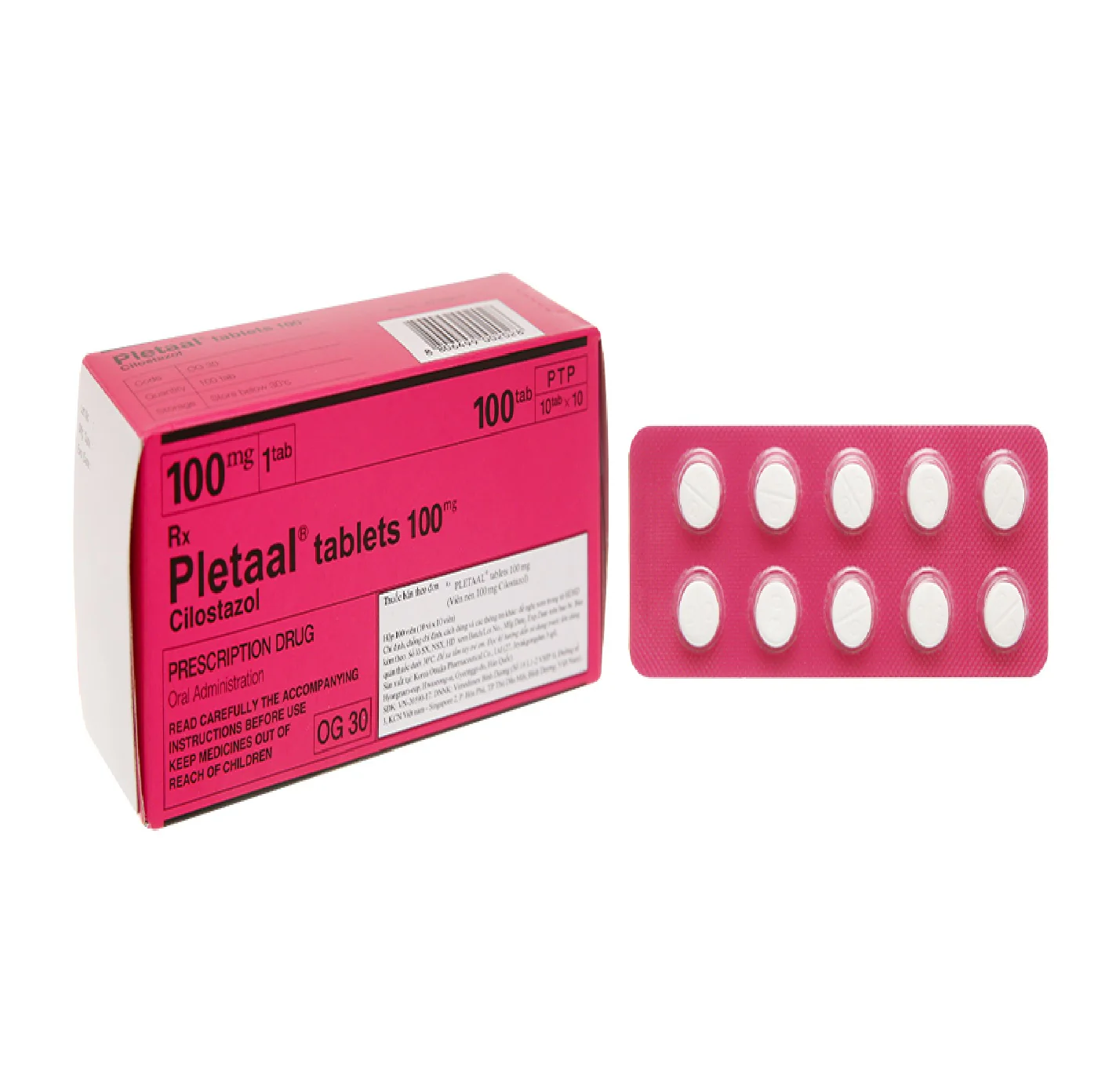 Pletaal Tablets 100Mg (1 Strip = 10 Tablets)