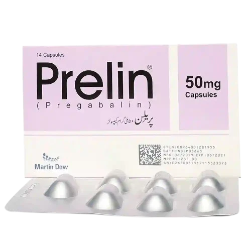 Prelin Capsules 50Mg (1 Strip = 7 Capsules)