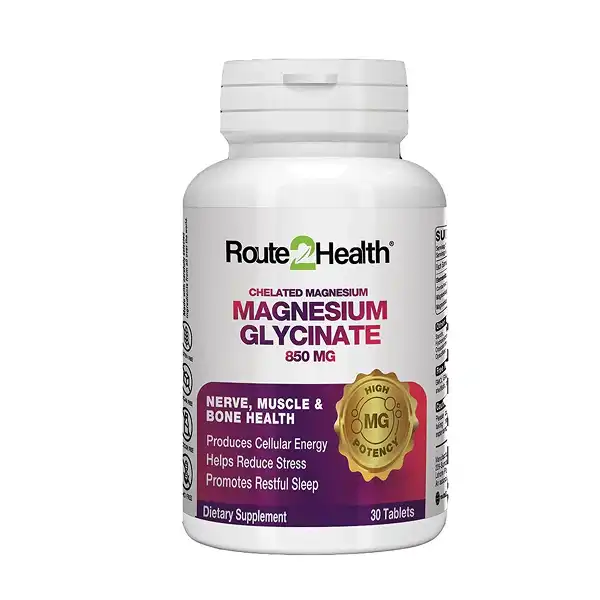 Route2health Magnesium Glycinate 850Mg (1 Bottle = 30 Tablets)