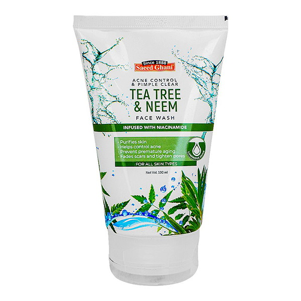 Saeed Ghani Tea Tree & Neem Face Wash (100ml)