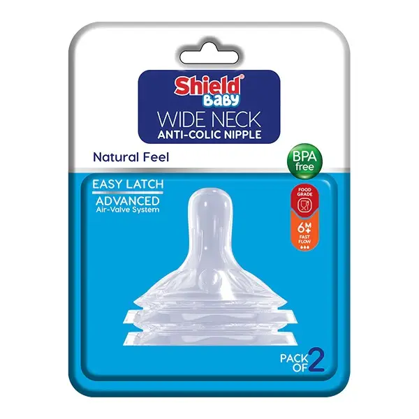 Shield Wide Neck Nipple (2 / Pack)