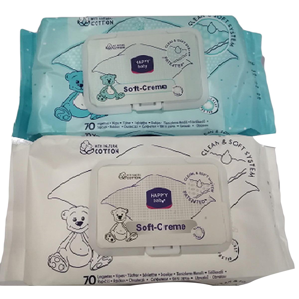 Soft Cream Wipes (70 Pieces / Pack)