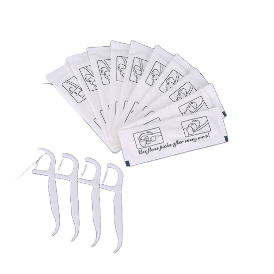 Tooth Pick With Floss Square