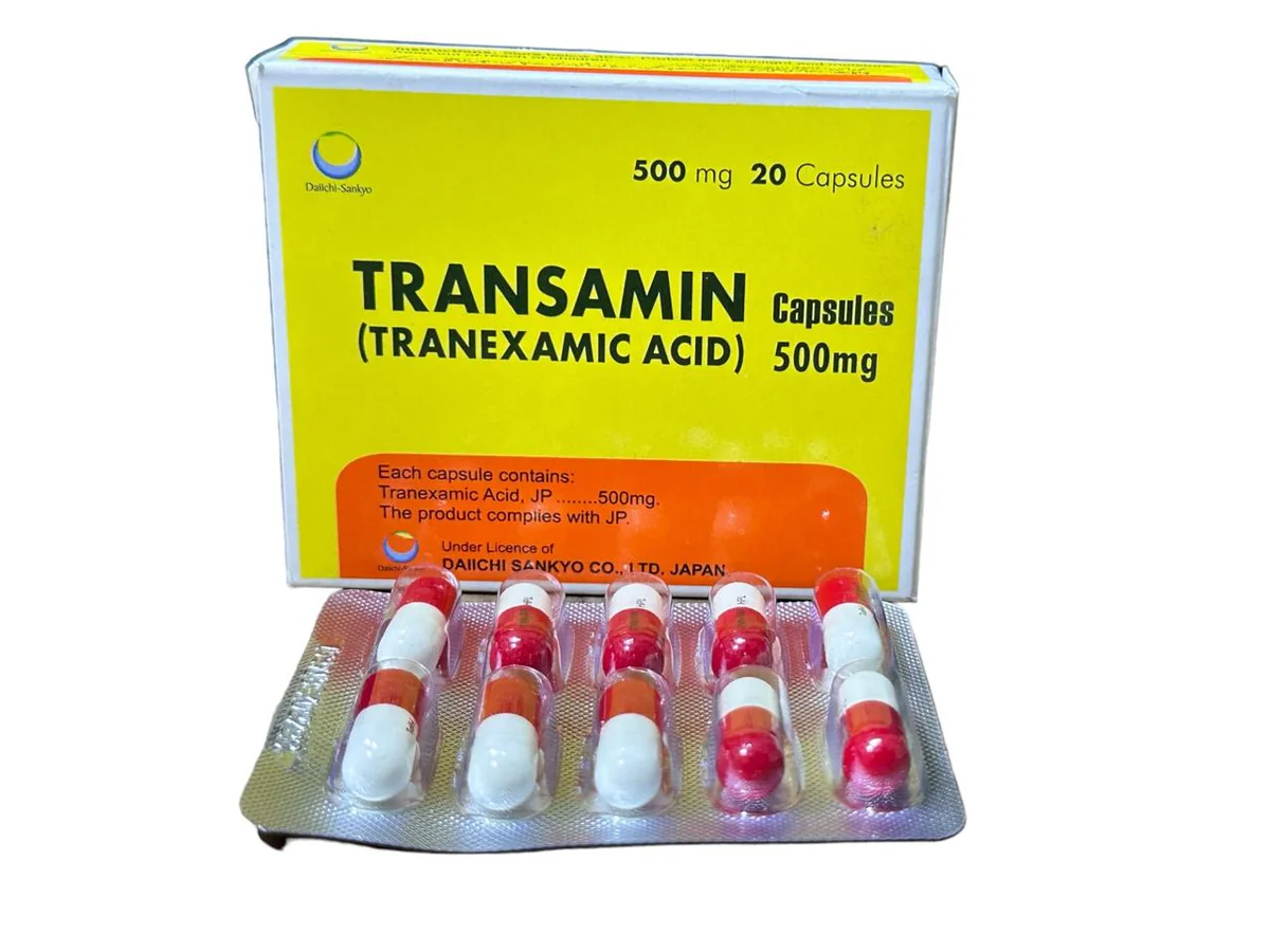 Transamin Capsules 500Mg (1 Strip = 10 Capsules)