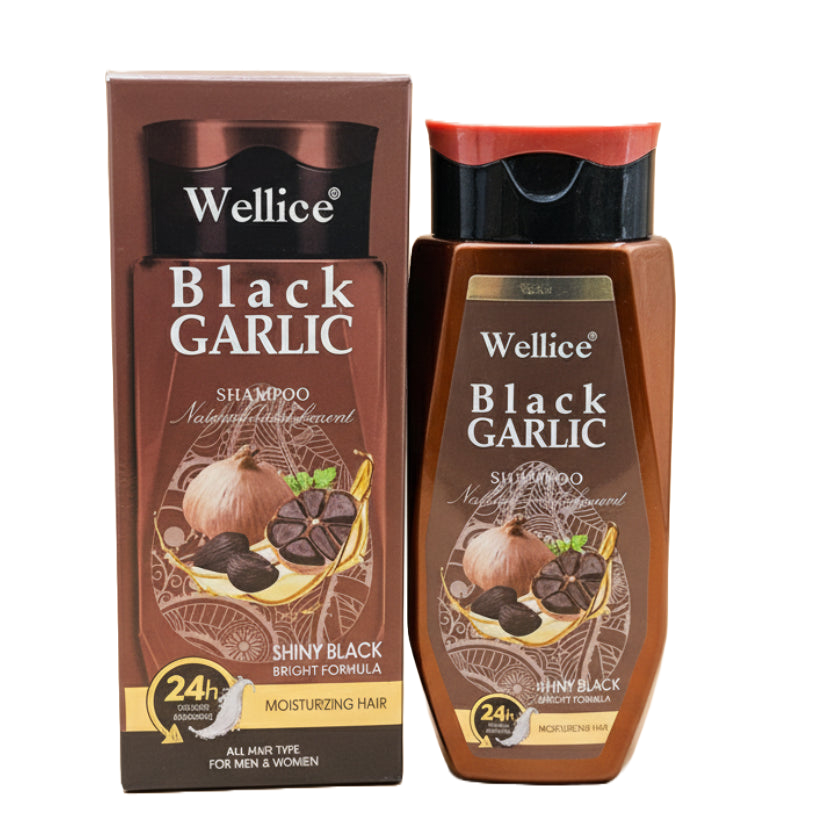 Wellice Black Garlic Indian Shampoo (400ml)