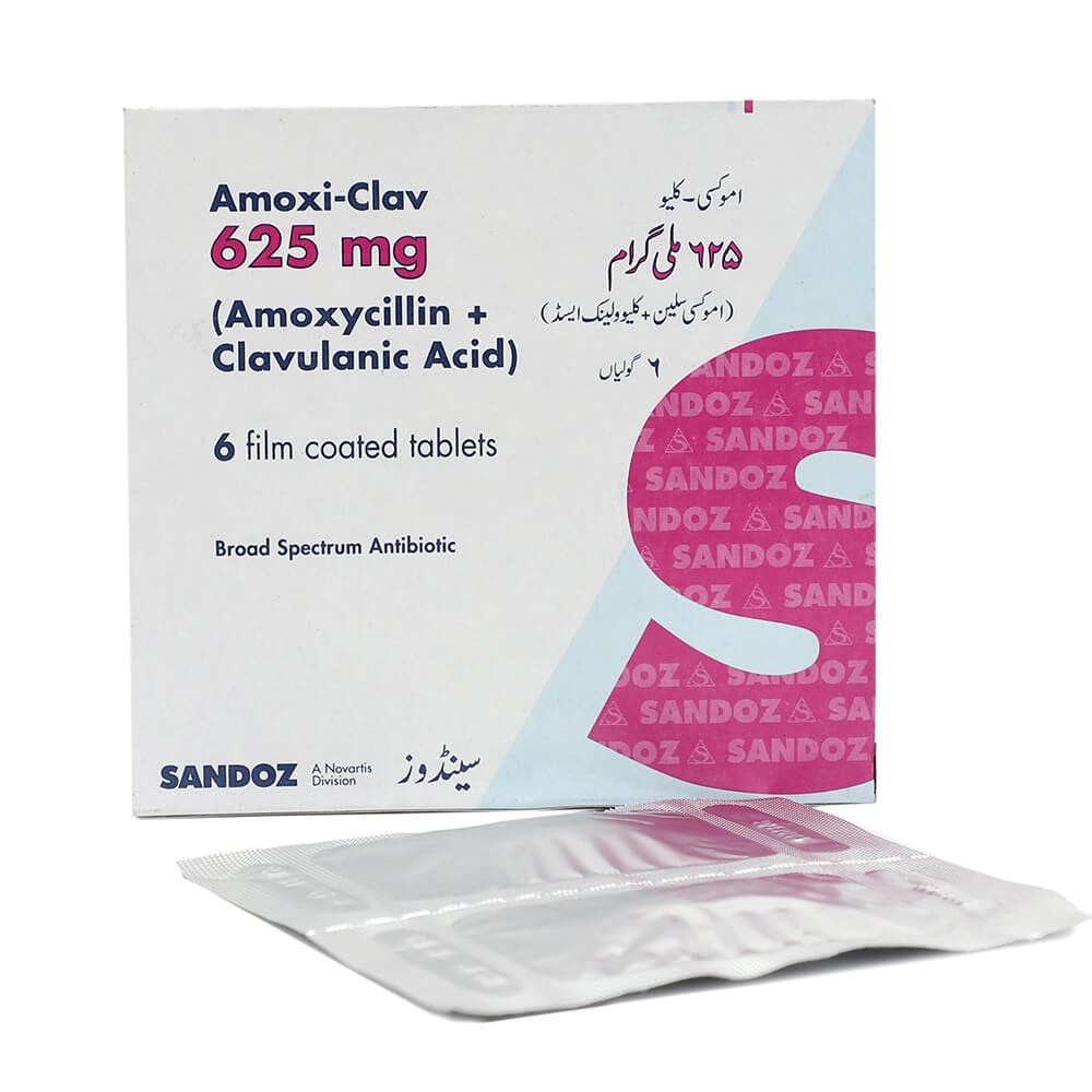 Amoxi-Clav Tablets 625Mg (1 Box = 2 Strips) (1 Strip = 3 Tablets)