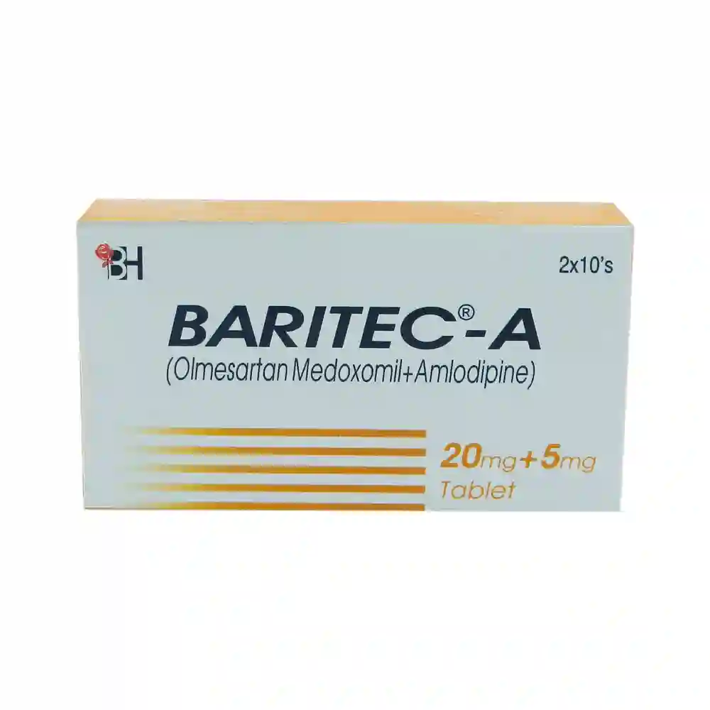 Baritec-A Tablets 20Mg+5Mg (1 Strip = 10 Tablets)