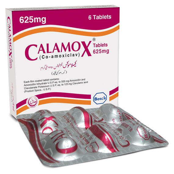 Calamox Tablets 625Mg (1 Box = 1 Strip)(1 Strip = 6 Tablets)