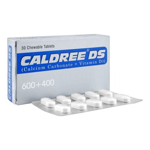 Caldree Ds Tablets 600+400 (1 Box = 3 Strips) (1 Strip = 10 Tablets)