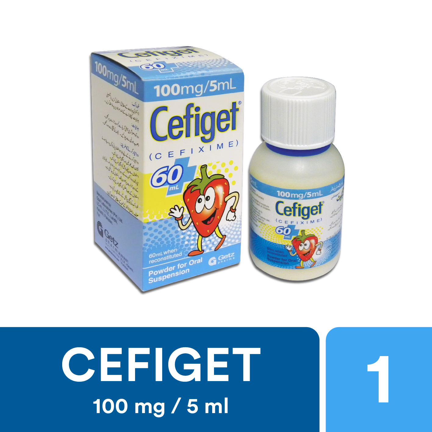 Cefiget 60Ml Suspension 100Mg/5Ml