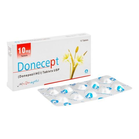 Donecept Tablets 10Mg (1 Box = 1 Strip)(1 Strip = 10 Tablets)