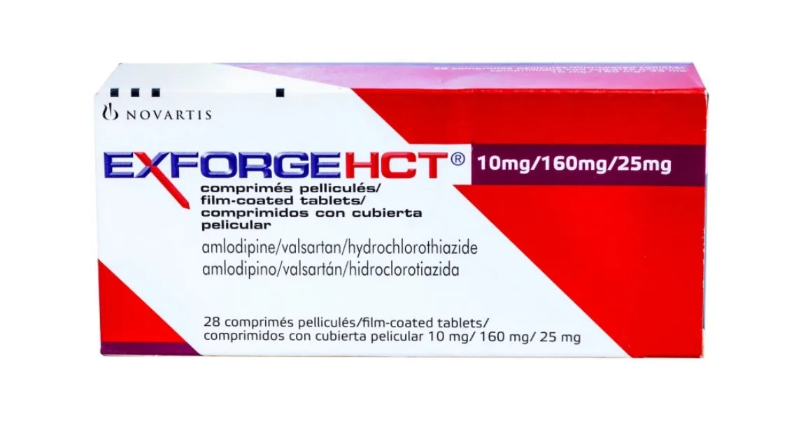 Exforge Hct Tablets 10/160/25Mg (1 Box = 2 Strips) (1 Strip = 7 Tablets)