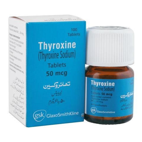 Thyroxine Tablets 50Mcg (1 Bottle = 100 Tablets)