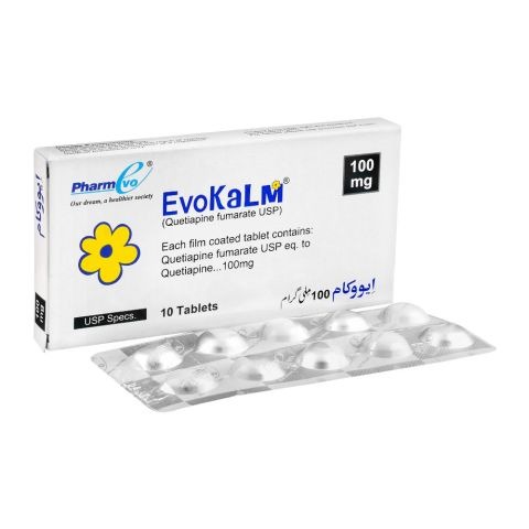 Evokalm Tablets 100Mg (1 Box = 1 Strip)(1 Strip = 10 Tablets)