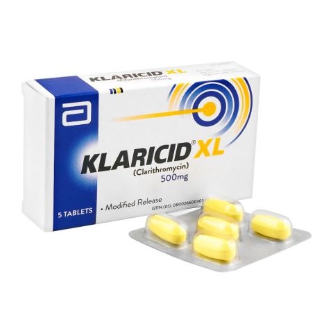 Klaricid Xl Tablets 500Mg (1 Box = 1 Strip)(1 Strip = 5 Tablets)