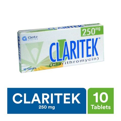 Claritek Tablets 250Mg (1 Box = 1 Strip)(1 Strip = 10 Tablets)