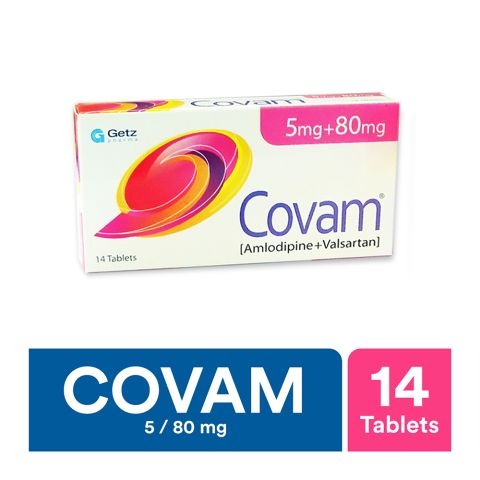 Covam Tablets 5Mg+80Mg (1 Strip = 7 Tablets)