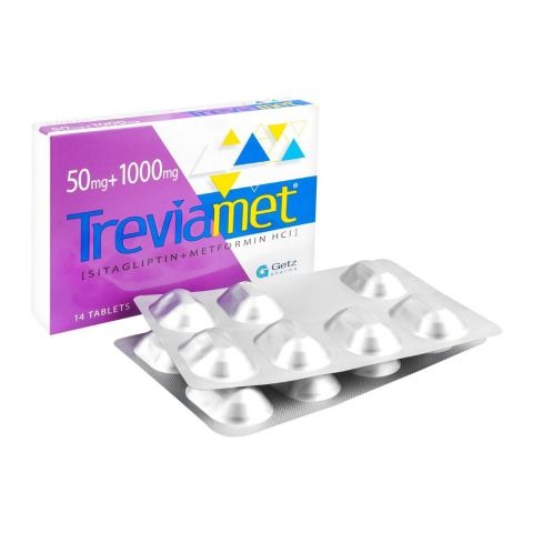 Treviamet Tablets 50/1000Mg (1 Strip = 7 Tablets)