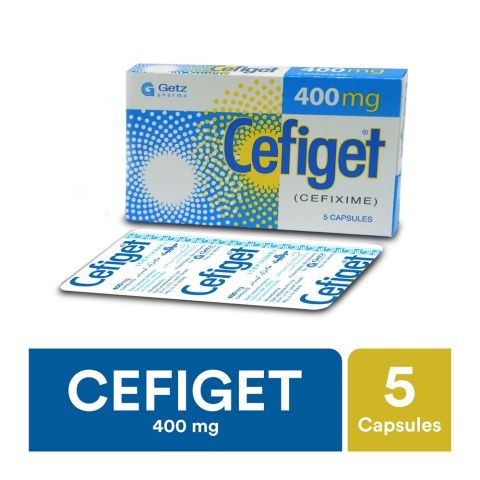 Cefiget Capsules 400Mg (1 Box = 1 Strip)(1 Strip = 5 Capsules)