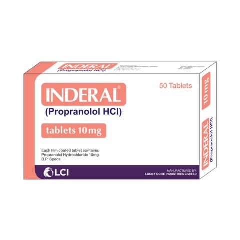 Inderal Tablets 10Mg (1 Bottle = 50 Tablets)