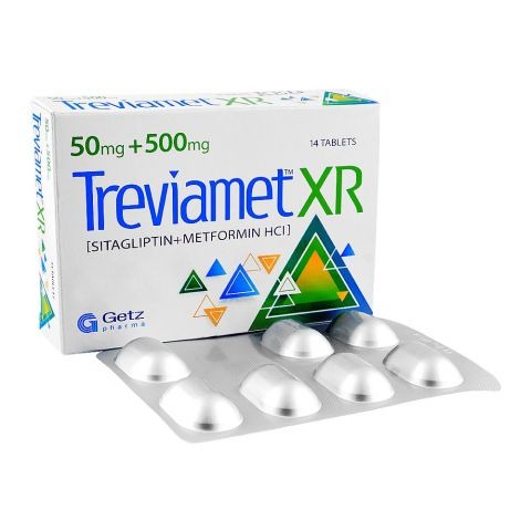 Treviamet-Xr Tablets 50Mg+500Mg (1 Strip = 7 Tablets)