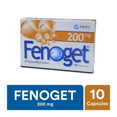 Fenoget Capsules 200Mg (1 Box = 1 Strip)(1 Strip = 10 Capsules)