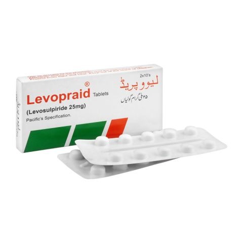 Levopraid Tablets 25Mg (1 Box = 2 Strips) (1 Strip = 10 Tablets)
