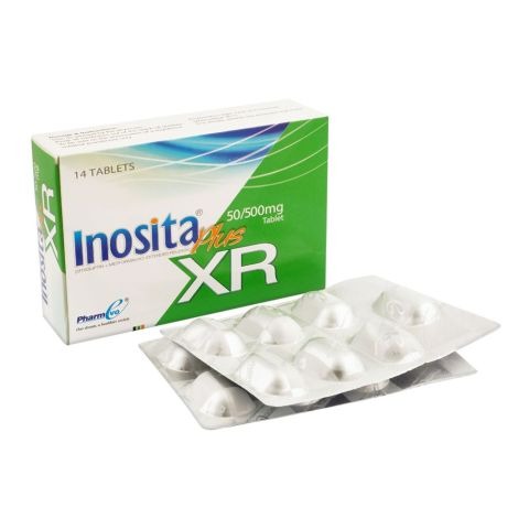 Inosita Plus Xr Tablets 50Mg/500Mg (1 Box = 2 Strips) (1 Strip = 7 Tablets)