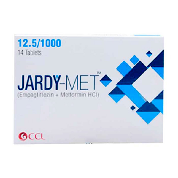 Jardy-Met Tablets 12.5+1000Mg (1 Strip = 7 Tablets)