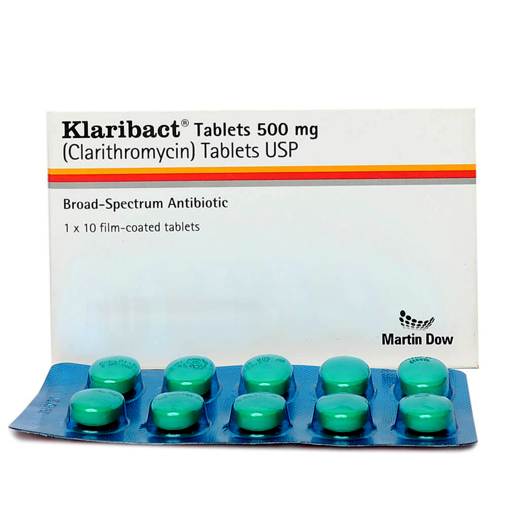 Klaribact Tablets 500Mg (1 Box = 1 Strip)(1 Strip = 10 Tablets)