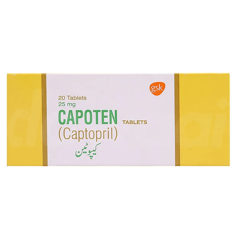 Capoten Tablets 25Mg (1 Strip = 10 Tablets)
