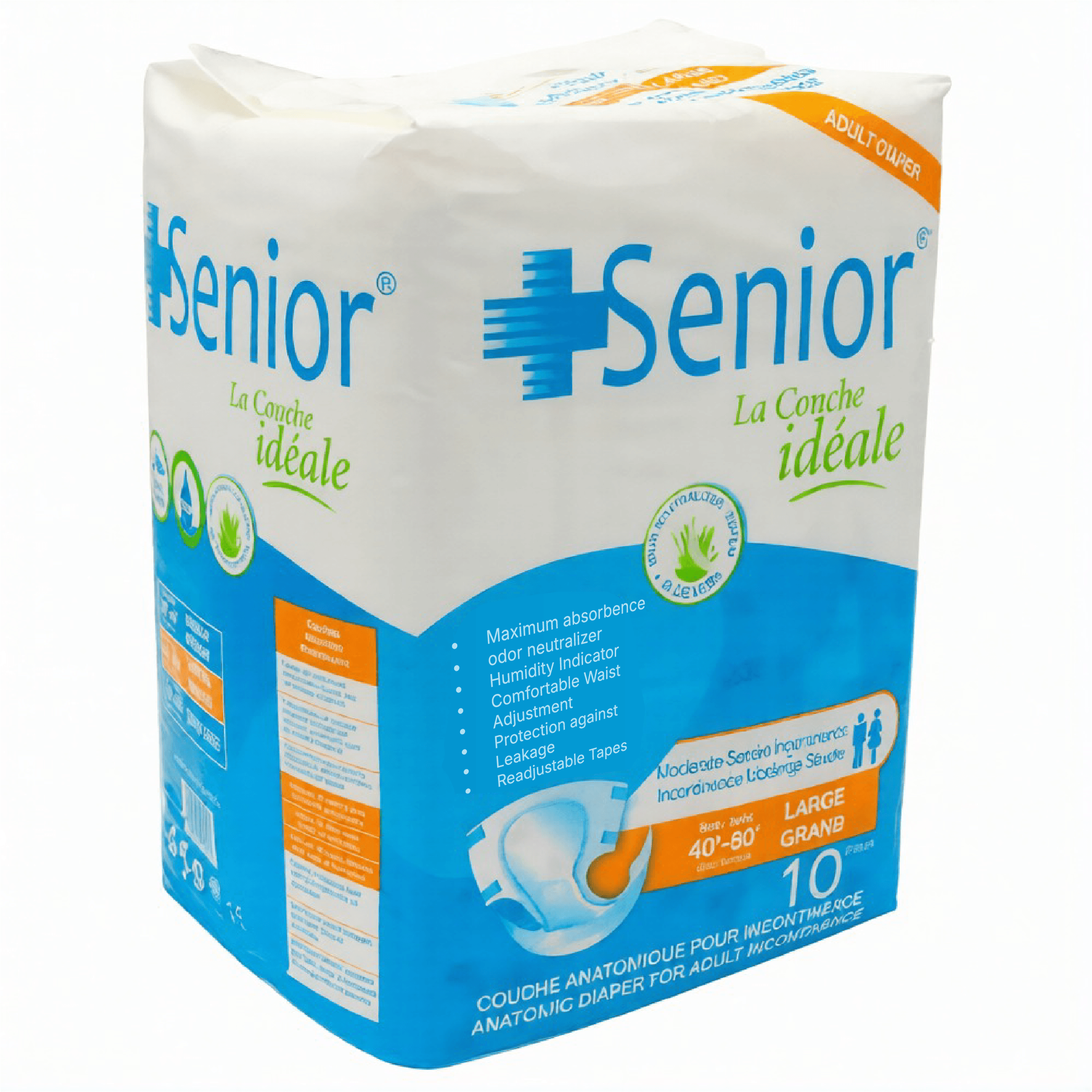 Senior Adult Diapers Size Large (10 Pieces / Pack)