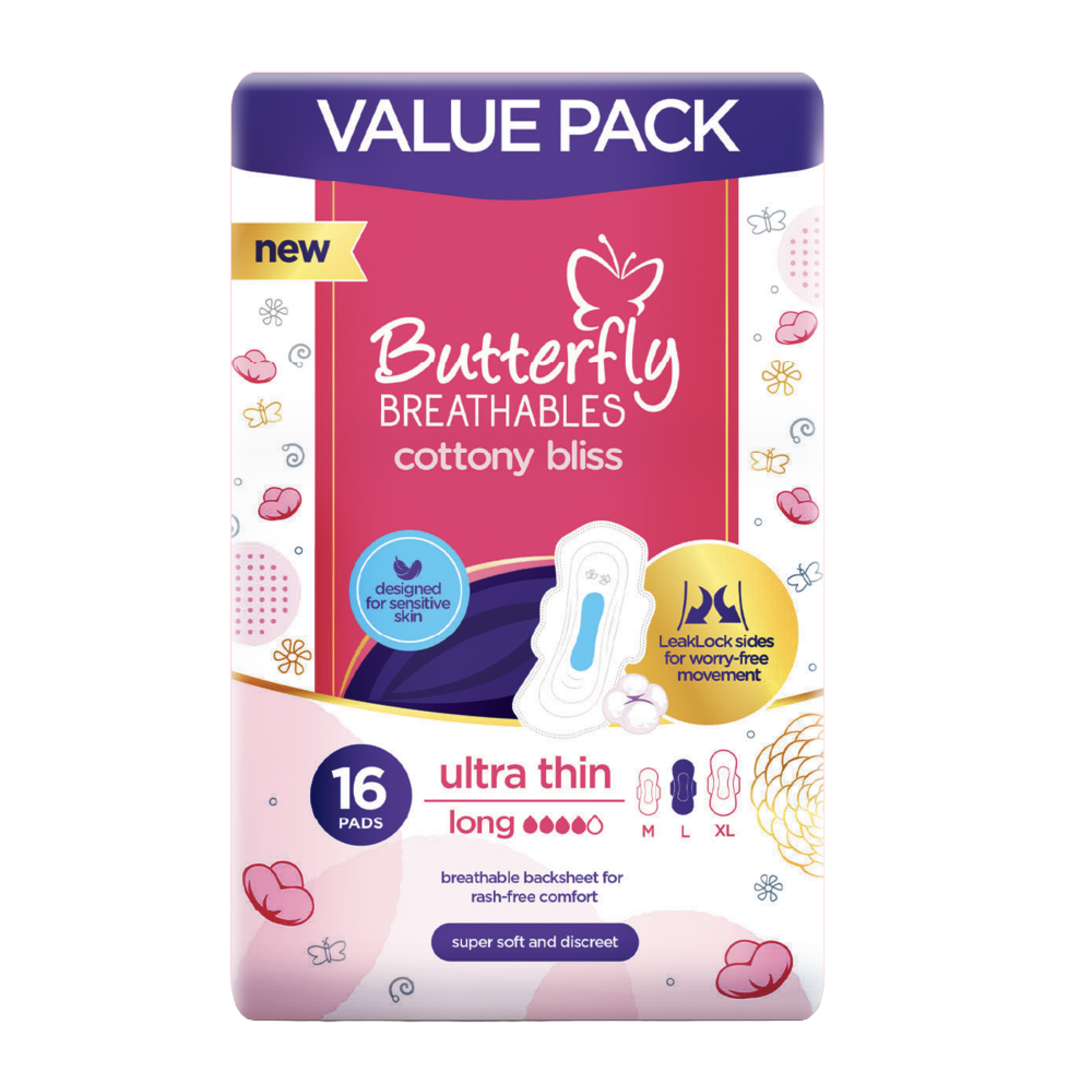 Bf Pad Ultra Thin extra Large (16 Pieces / Pack)