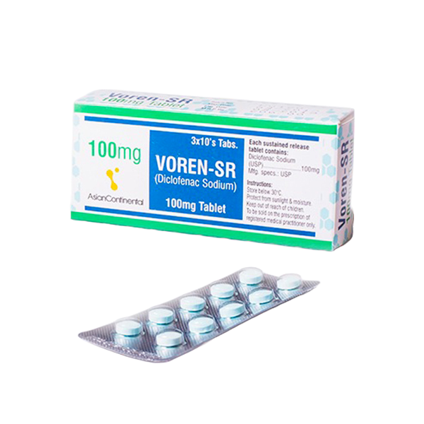 Voren Sr Tablets 100Mg (1 Strip = 10 Tablets)