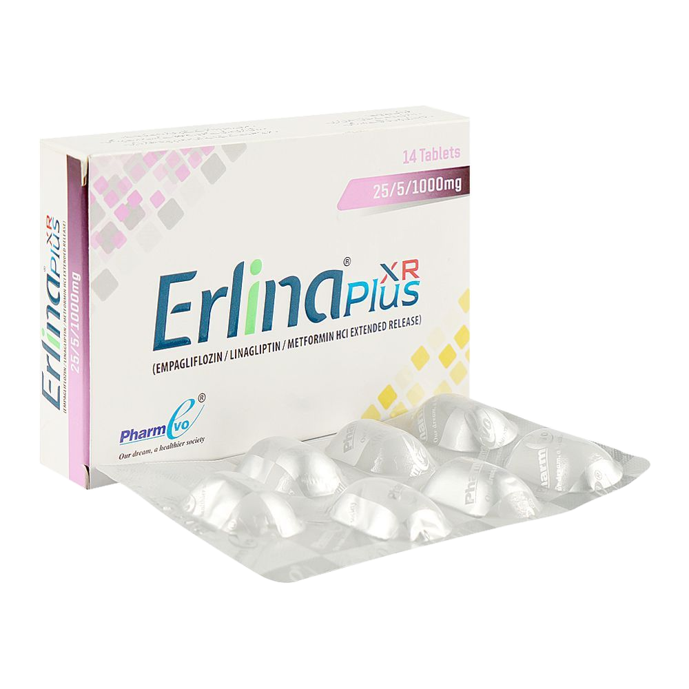 Erlina Plus Xr 25/5/1000mg (14 Tablet / Pack)