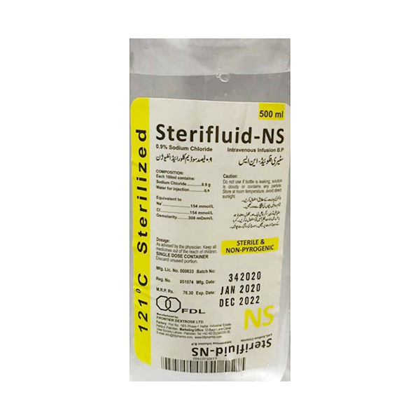 Sterifluid Normal Saline (500ml)