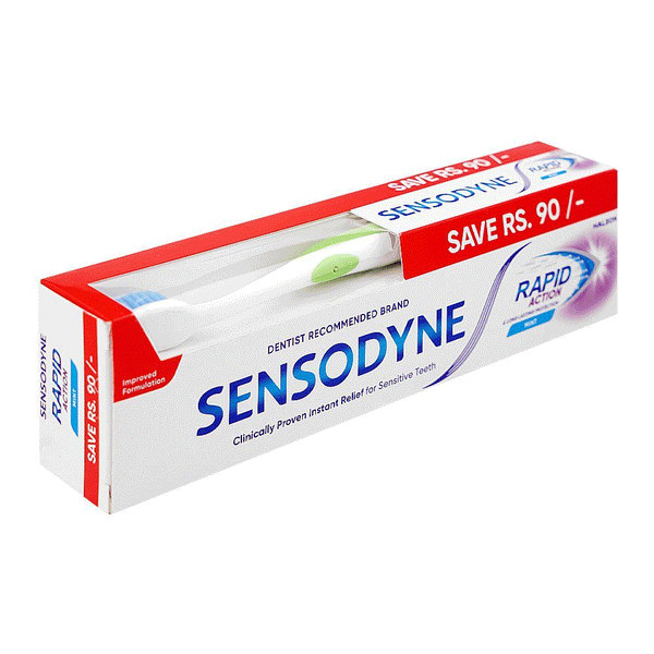 Tooth Paste Sensodyne Rapid Action + Brush (100G)