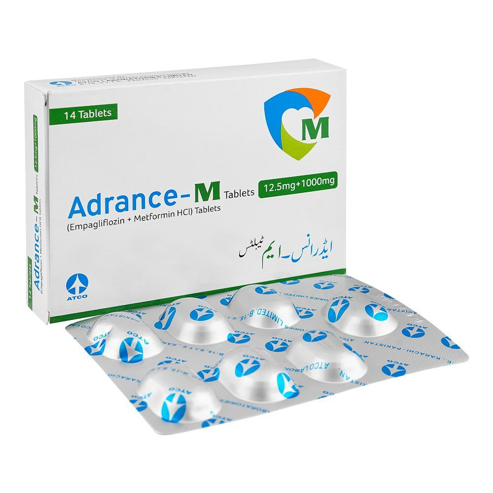 Adrance-M Tablets 12.5Mg/1000Mg (1 Box = 1 Strip)(1 Strip = 14 Tablets)